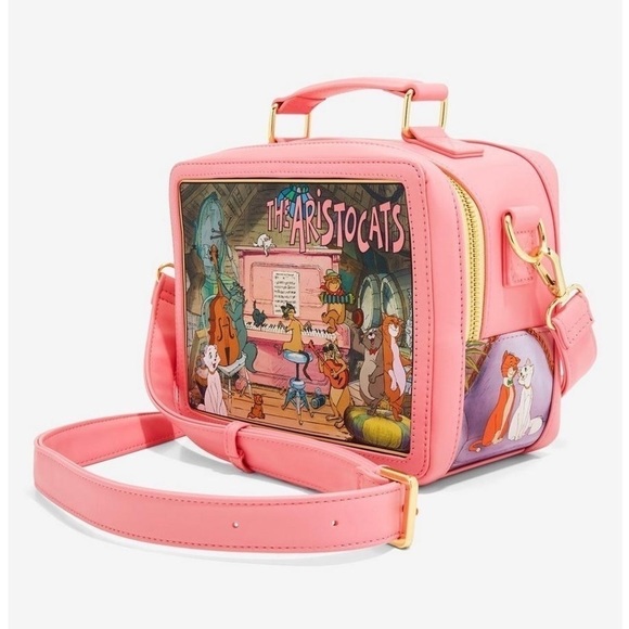 LOUNGEFLY Disney The Aristocats Lunchbox convertible Crossbody Bag - Picture 1 of 6